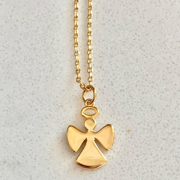 Touchstone Crystal Golden Angel Necklace - Picture 3 of 5